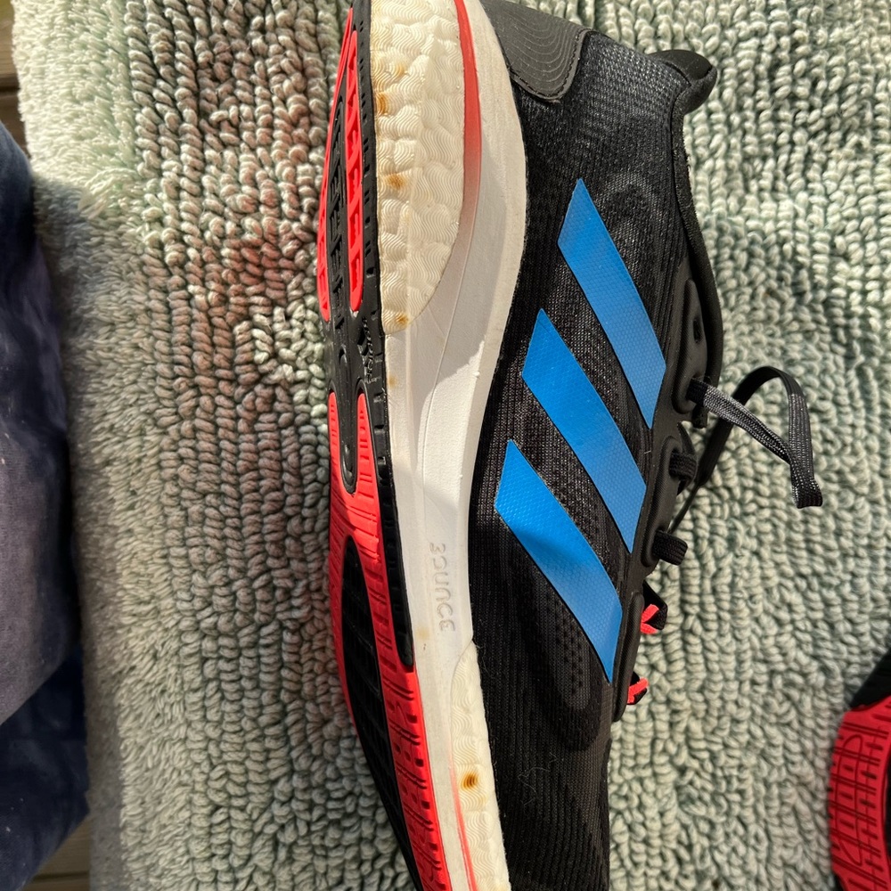 Adidas Men's Black and Blue Athletic Shoes - Picture 5 of 7